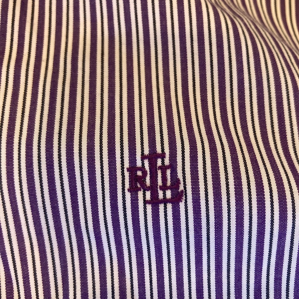 Lauren Ralph Lauren Non—Iron Striped Buttons Down Shirt XS - Picture 5 of 12